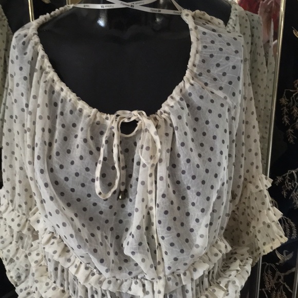 polka dot off-shoulder top - Picture 5 of 5